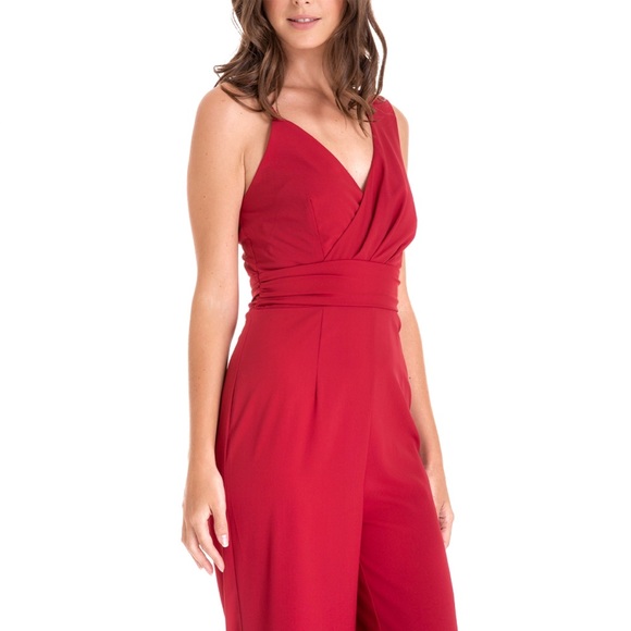 Australia Style State Asymmetric Neckline High Waisted Jumpsuit S - Picture 3 of 10